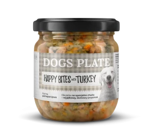 Dogs Plate Happy Bites z indykiem 380g