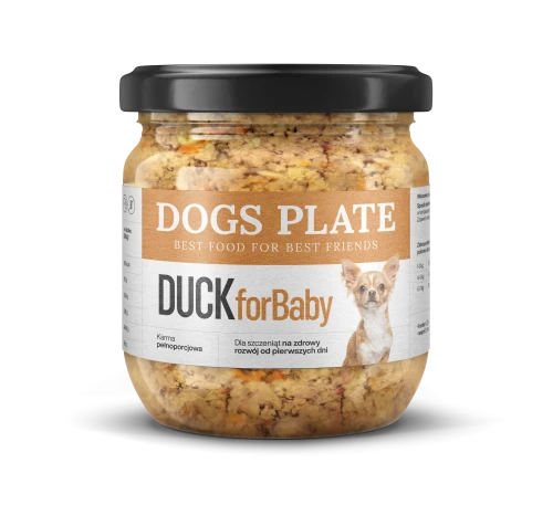 Dogs-Plate-for-Baby-Duck-360g-Karma-z-miesa-z-kaczki-dla-szczeniat.webp