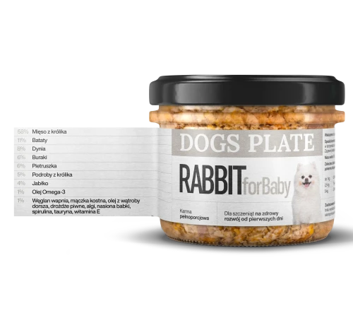 Dogs-Plate-for-Baby-Rabbit-180g-Karma-z-miesa-z-krolika-dla-szczeniat.webp