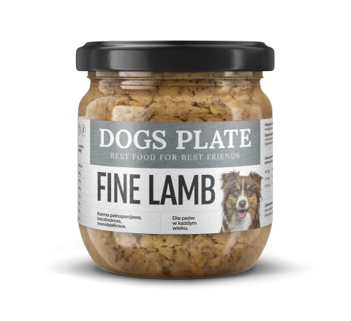 Dogs-Plate-Fine-Lamb-360g-Karma-monobialkowa-z-miesa-jagniecego.webp