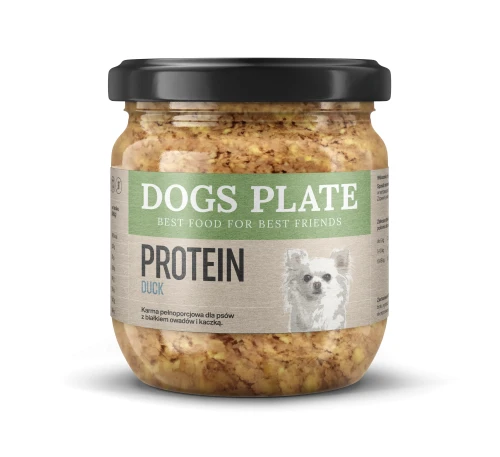 Dogs-Plate-Protein-z-miesem-kaczki-360g-Karma-dla-psow-z-miesem-z-kaczki-i-bialkiem-owadow-360g.webp