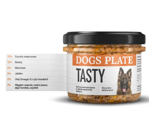 Dogs-Plate-Tasty-180g-Karma-monobialkowa-z-szynki-wieprzowej.webp