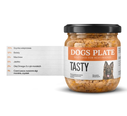 Dogs-Plate-Tasty-360g-Karma-monobialkowa-z-szynki-wieprzowej.webp