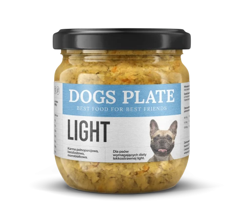 Dogs-Plate-Light-360g-Karma-z-kurczaka-o-obnizonej-kalorycznosci-dla-psow-z-nadwaga.webp